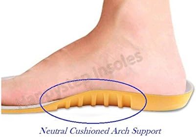Happystep Memory Foam Sport Gel Shoe Insoles - Heel Cushioning and Shock Absorption (Size M: Men 6-8, Women 7.5-9.5)