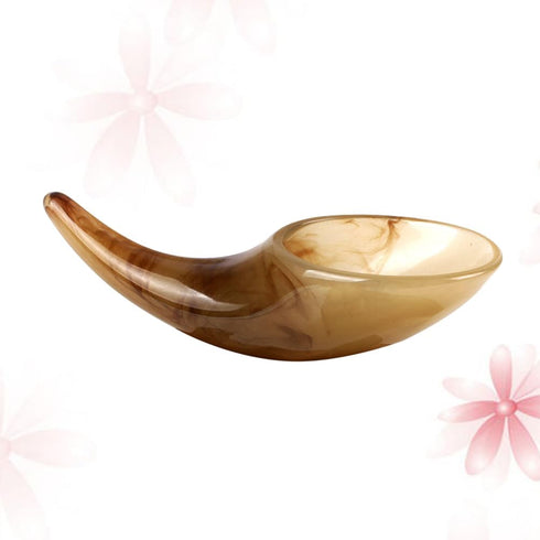 Healifty Large Ox Horn Scrapping Tube Body Massager for Neck Back Shoulder Relief Traditional Chinese Acupoint Pressure