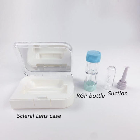 Scleral Lens Case with Remover and Inserter Kit, Portable Contact Lens Care Storage Container Box