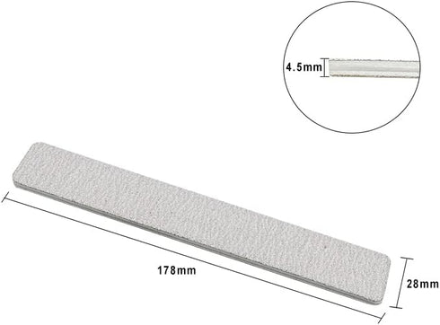Jumbo Nail File, 50 PCS Professional Double Sided 80/80 Grit Nail Files, Emery Board Manicure Tool