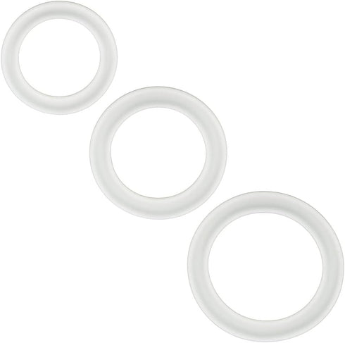 Silicone Cock Ring Set 3 Pcs Stretchy Penis Ring for Erection Enhancing