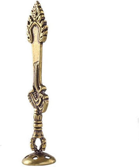 UCCKEYI Brass Retro Sword Carving Smoking Pipe Tamper Tobacco Tamping Tool Press Artware