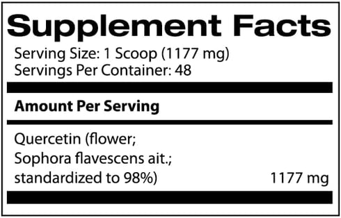 Quercetin 98%+ Pure Extract Powder, 2oz/57g - Equal to 114 x 500mg Capsules