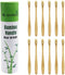 Boar Bristles Natural Bamboo Toothbrush, Eco-Friendly Biodegradable, Pack of 12