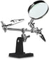 SE 4X Magnifying Glass with Helping Hand - 2-1/2 Inch Lens for Soldering and Jewelry Making