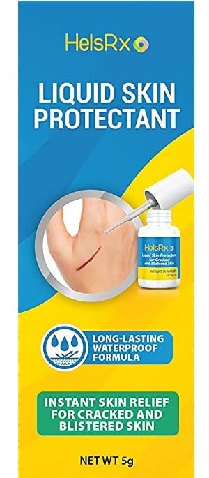 HelsRx Liquid Bandage Glue - Invisible Skin Repair Gel for Severe Dry Cracked Heels, Feet, Fingers, Scrapes