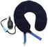 Upgraded Premium Flannel Inflatable Cervical Neck Traction Pillow - Pain Relief Collar (for Adults, Dark Blue)