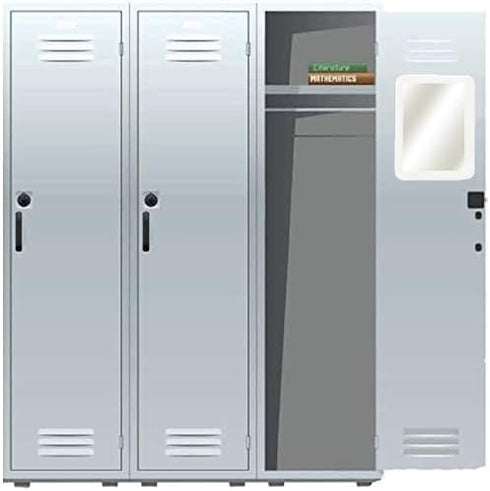 Magnetic Locker Mirror, 5" x 7" Small Mirrors for School Locker, Bathroom, Household, Office Cabinets