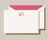 Crane & Co. Engraved Peony Note Set - Elegant Pink Flower Design