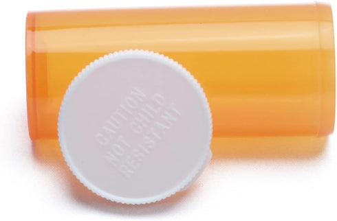 Empty Plastic Pill Bottles with Easy Open Snap Caps, Clear Containers for Prescription Medication (8 Dram, 12pcs)