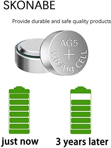 SKOANBE LR754 309/393 AG5 1.5V Watch Button Cell Batteries, 10-Pack