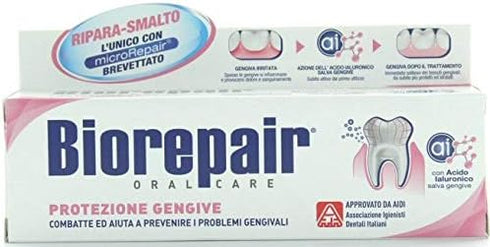 Biorepair Gum Protection Toothpaste with microRepair, 2.5 Fluid Ounce Tube, Pack of 2
