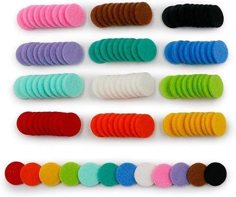 WLngtv 120 Pcs Essential Oil Diffuser Locket Necklace Refill Pads/Aromatherapy Diffuser Necklace Replacement