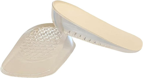 Premium Heel Cushions for Heel Pain Relief & Shoe Comfort - Gel Inserts for Women and Men, High Heel Pad & Grips, Adjust for Shoes Too Big (Large (1.0" Height), Beige)