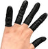 150pcs Disposable Latex Finger Cots Protective Fingertips Gloves Rubber Fingerstall Sleeves 65mmx25mm (Black)