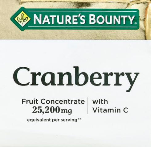 Nature's Bounty Cranberry Dietary Supplement - 60 Ct, Supports Urinary Tract and Immune Health, Softgels, 25,200 Mg