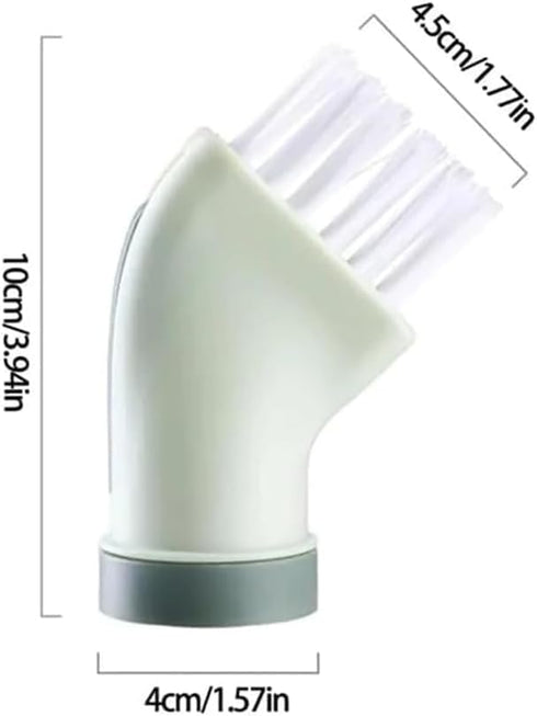 loutlo (2*White) Multi-use Cleaning Brush Can Be Connected to Mineral Water Bottle, Multi-Purpose Bottle Gap Cleaning