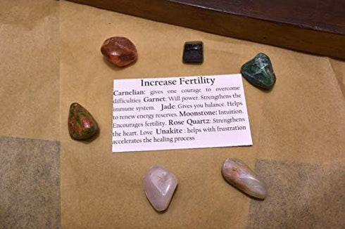 Healing Atlas Fertility Crystals Kit - Boost Pregnancy Chances, Enhance Fertility Naturally Fertility Gemstone Kit