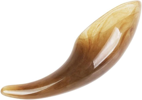 Healifty Large Ox Horn Scrapping Tube Body Massager for Neck Back Shoulder Relief Traditional Chinese Acupoint Pressure