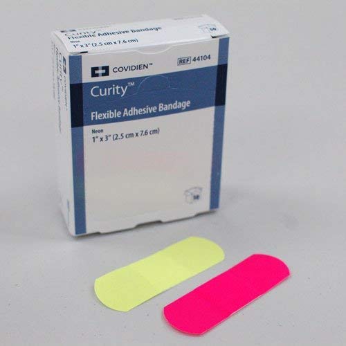 Covidien 44104 Neon Flexible Bandages, Box of 50, 3" X 1"