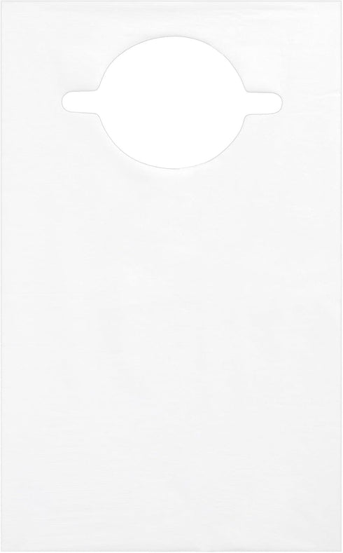 Wellbrite 15.5 23.6 Pack 100 Disposable Bibs for Adults - x in - White, of - Over-the-Head Design & Adult Disposable