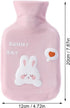 Winter Warm Hot Water Bag, Classic Hot Water Bag, Hot Water Bottle with Plush Cover for Hot and Cold Compress, Hot