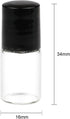 Wresty 25 Pcs Clear Glass Mini Roll On Bottles, Empty Essential Oil Roller Ball Bottles with Black Cap (2ml)