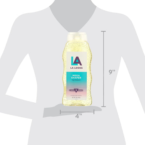 L.A. Looks Mega Shaper Hair Gel, Hold 9 Level, 20 Oz (567g)