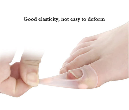 Ingrown Toenail Corrector Sleeves - 4 Pairs Elastic Silicone Tool for Thick Paronychia Treatment