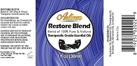 Artizen Deep Muscle Relief Blend Essential Oil - 100% Pure & Natural, Therapeutic Grade, 1oz Bottle for Aromatherapy