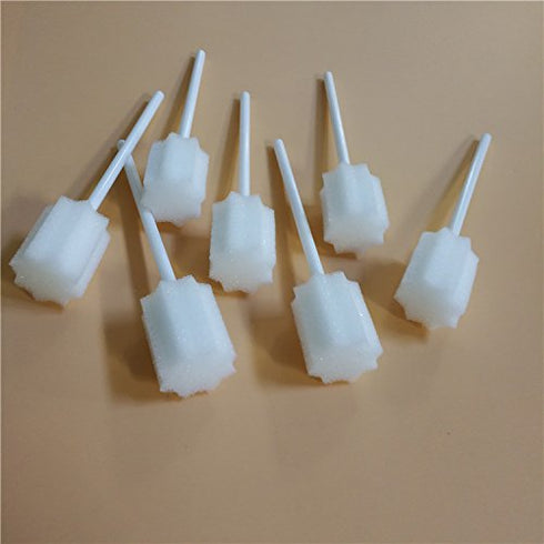 Oral Mouth Swabs Sponge- Untreated and Unflavored for Baby & Elderly Oral Cleaning White 150 Counts