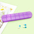 Wopanxye 7-Day 7 Weekly Pill Organizer, Once a Day, Pill Box Container, Matte Purple, Large Compartment Vitamins Case