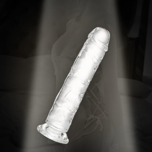 Yoshimoji 7.3 Inch Realistic Dildo Adult Sex Toys, Clear Dildos with Suction Cup for Hands-Free G Spot & Anal Play