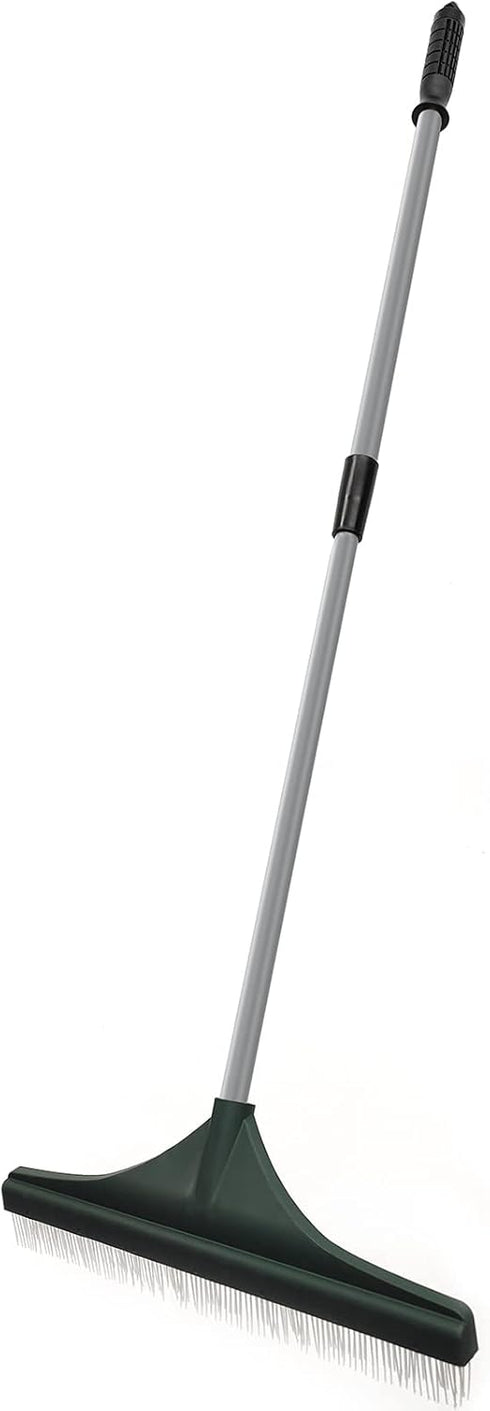 Artificial Turf Rake Carpet Rake, SOYUS Grass Broom Hand Rake with Adjustable Handle, Steel 32 to 52 Inches