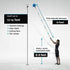 Cobweb Duster with Extension Pole, Medium Stiff Bristles Head & 6-Feet Stainless Steel Pole for Indoor Outdoor Cleaning