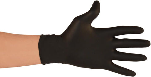 Med Express Nitrile Exam Gloves Black, 5 Mil Thick, Latex-Free, Powder Free, Heavy Duty Black Nitrile Gloves XL 10 Pack