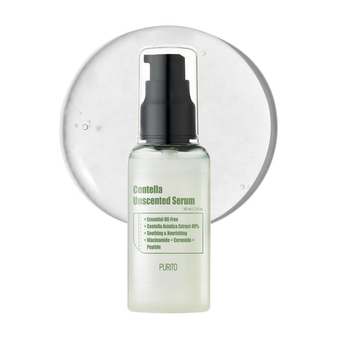 PURITO Centella Unscented Serum for All Skin Types, Soothing Calming Facial Serum, Vegan & Cruelty-Free, Korean Skin