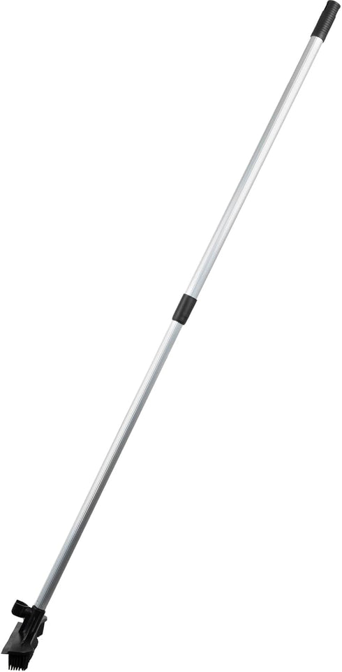 Extendable Salon Broom, ForPro Professional Collection Non-Scratch Rubber Bristles, Aluminum Handle Adjustable to