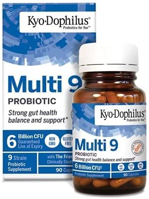 Kyolic Kyo-Dophilus Multi 9 Probiotic, for Strong Gut Health Balance and Support, 90 Capsules Total