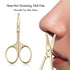 LIVINGO 3.75" Small Safety Facial Nose Hair Scissors, Curved Blade with Rounded Tip for Manicure and Eyebrow