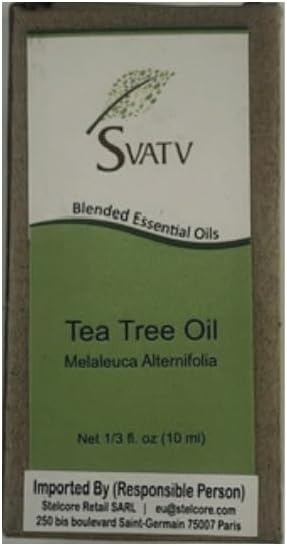 SVATV Tea Tree Essential Oil, Therapeutic Grade Aromatherapy Oil for Diffuser, Yoga, Massage, 10 ml