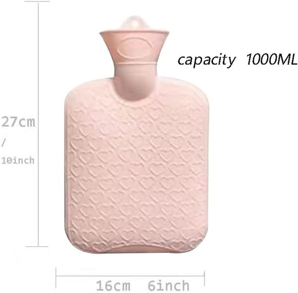 ZDAYOZ Winter hot Water Bag, hot Water Bottle Rubber Warm Water Bag with Soft Waist Cover, Used for Neck and Shoulder