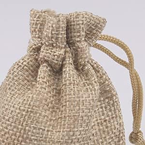 Lot of 30 Burlap Bags with Drawstring, Gift Bags Jewelry Pouches for Wedding Party and DIY Craft, 5 x 7 Inches
