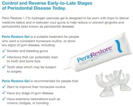Ounce Tube Hydrogen Peroxide Periodontal Treatment - Oral Cleansing Gel, Mint Flavor, Promotes Teeth Whitening