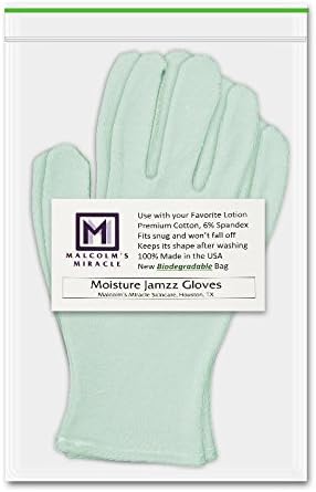 Malcolm's Miracle Moisturizing Gloves Made in The USA, Green (Medium)