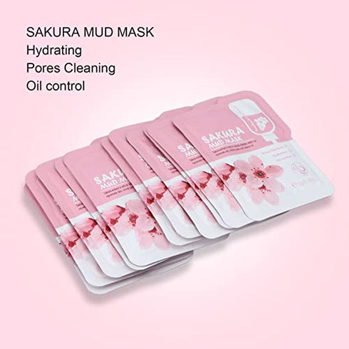 Mud Oil Control Face Pore Cleansing Nourishing Clay - 12pcs 0.2oz Gentle Exfoliating Clay Face Masks for Skin Care