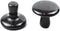 2 Pcs Mushroom Shaped Massage Stones, Natural Bian Stone Hot Rock for Spa Massage (2-L, Black)