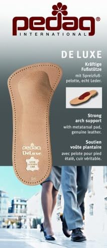 Pedag 123 De Luxe 3/4 Leather Orthotic, Longitudinal Arch Support, Metatarsal Pad, Tan, Women's 7