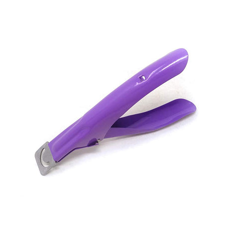 Yueton Color Coated Stainless Steel False Nail Tip Clipper, Cutter Trimmer Manicure Pedicure Nail Art Tool (Deep Purple)
