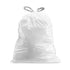 Plasticplace Custom Fit Trash Bags, 10 Gallon, Compatible with simplehuman Code K (50 Count) White Drawstring Liners